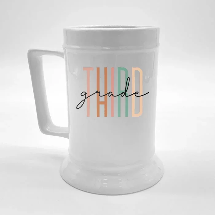 Third Grade Teacher Team 3rd Grade Squad Front & Back Beer Stein