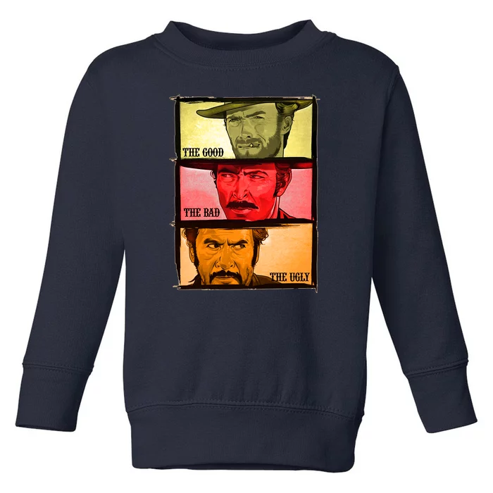 The Good, The Bad, & The Ugly Blondie, Tuco And Angle Eyes Toddler Sweatshirt