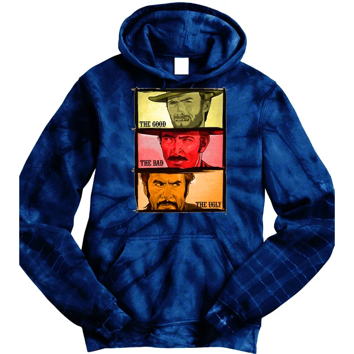 The Good, The Bad, & The Ugly Blondie, Tuco And Angle Eyes Tie Dye Hoodie