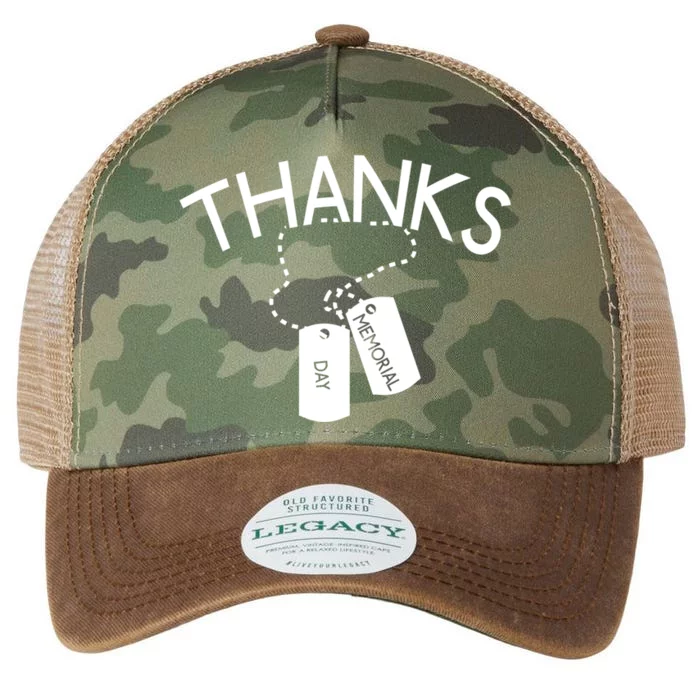 Thanks Gift Thank You Honor The Soldiers Memorial Day Meaningful Gift Legacy Tie Dye Trucker Hat