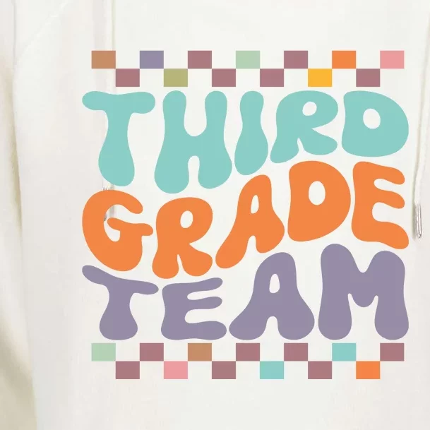 Third Grade Team Teacher Student Back To School 3rd Grade Gift Womens Funnel Neck Pullover Hood