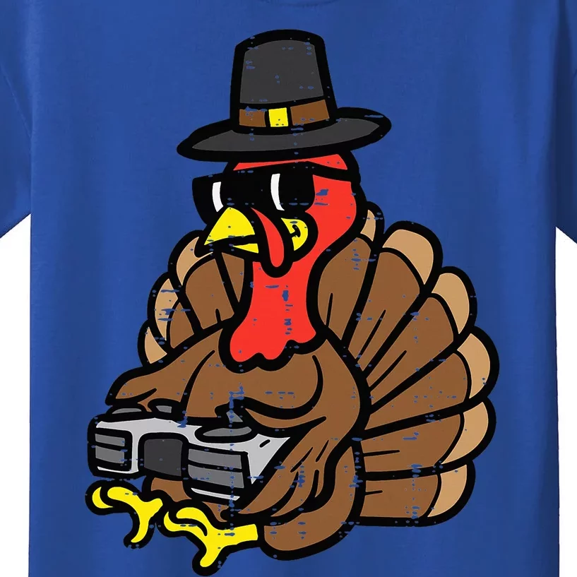 Thanksgiving Gamer Turkey Day Fall Gaming Kids T-Shirt