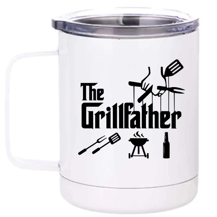 The Grillfather The Grilling Dad Front & Back 12oz Stainless Steel Tumbler Cup