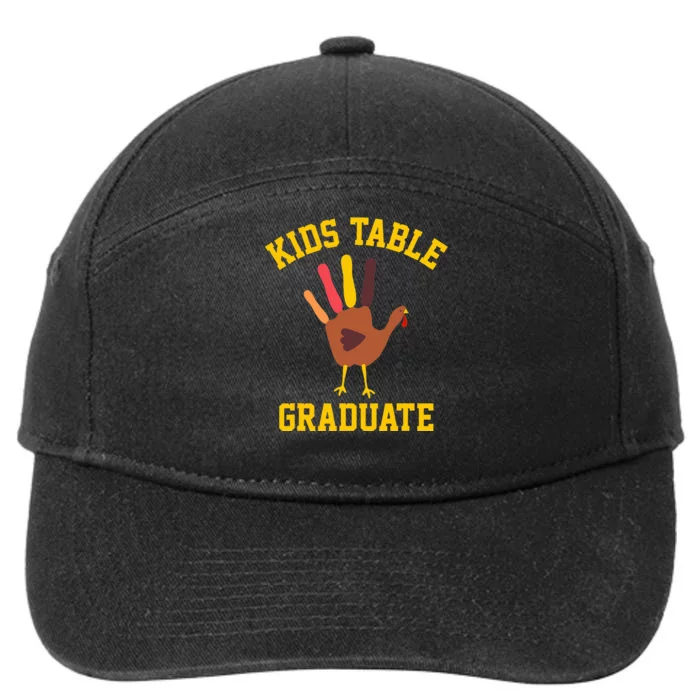 Table Graduate Thanksgiving Turkey Handprint 7-Panel Snapback Hat