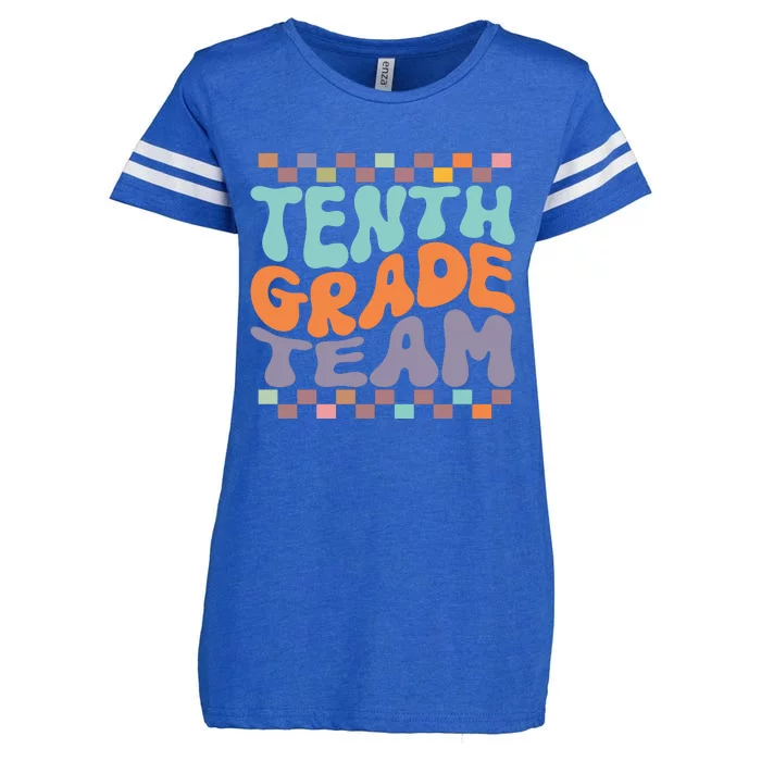 Tenth Grade TeamTeacher Student Back To School 10th Grade Gift Enza Ladies Jersey Football T-Shirt