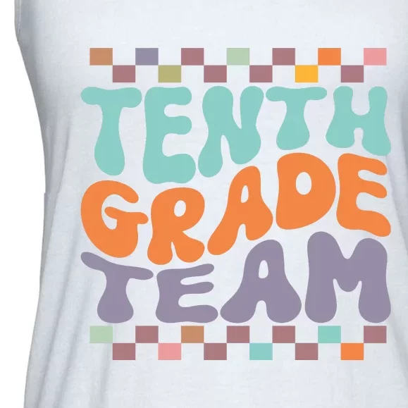 Tenth Grade TeamTeacher Student Back To School 10th Grade Gift Ladies Essential Flowy Tank