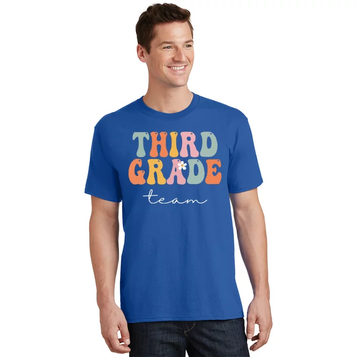 Third Grade Team Retro Groovy Vintage First Day Of School T-Shirt