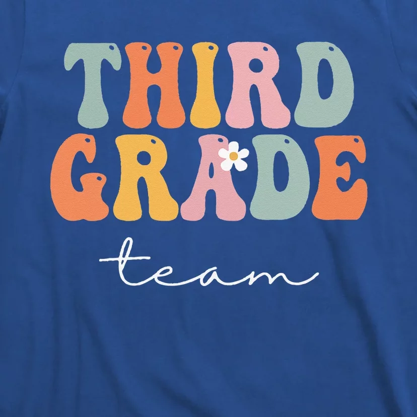 Third Grade Team Retro Groovy Vintage First Day Of School T-Shirt