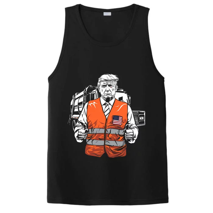 Trump Garbage Truck Vest Performance Tank