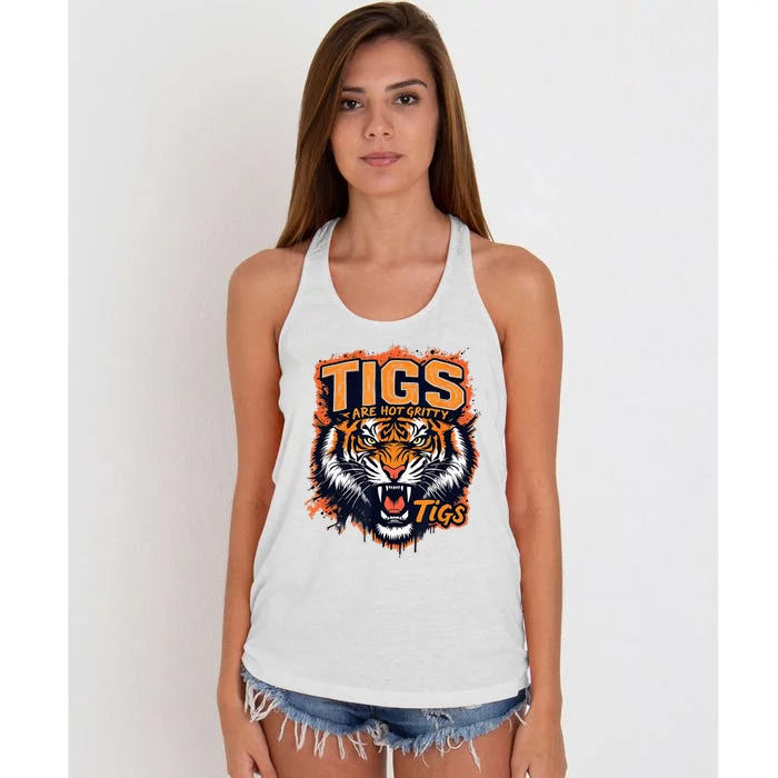 Tigers Gritty Tigs Gritty Tigers Women's Knotted Racerback Tank