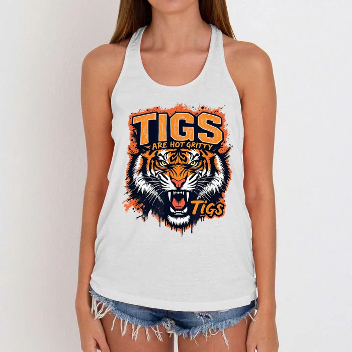 Tigers Gritty Tigs Gritty Tigers Women's Knotted Racerback Tank