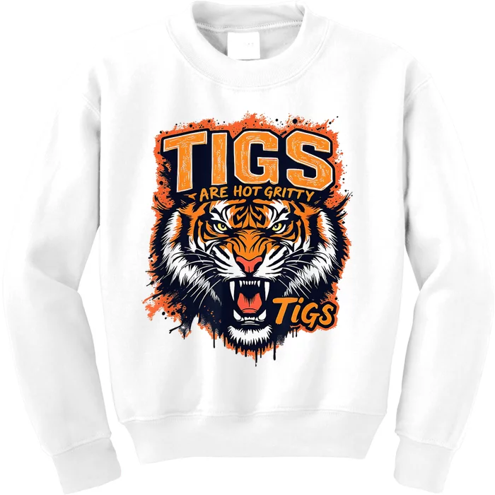 Tigers Gritty Tigs Gritty Tigers Kids Sweatshirt