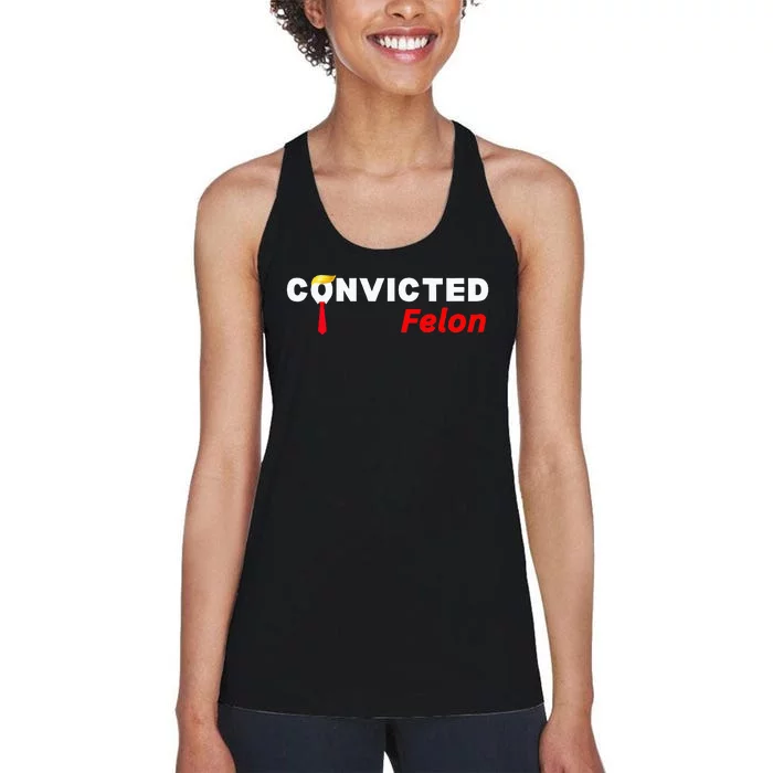 Trump Guilty Trump Mugshot Prison Women's Racerback Tank