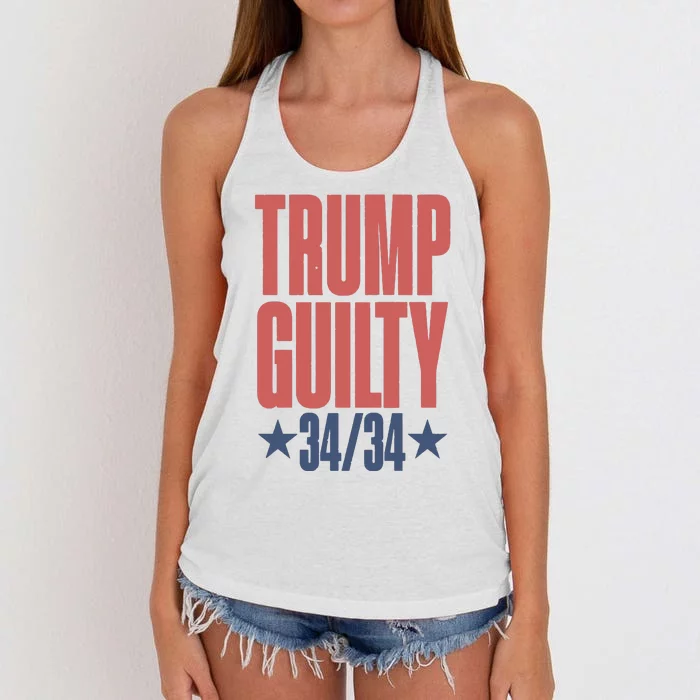 Trump Guilty Trump Convicted Women's Knotted Racerback Tank