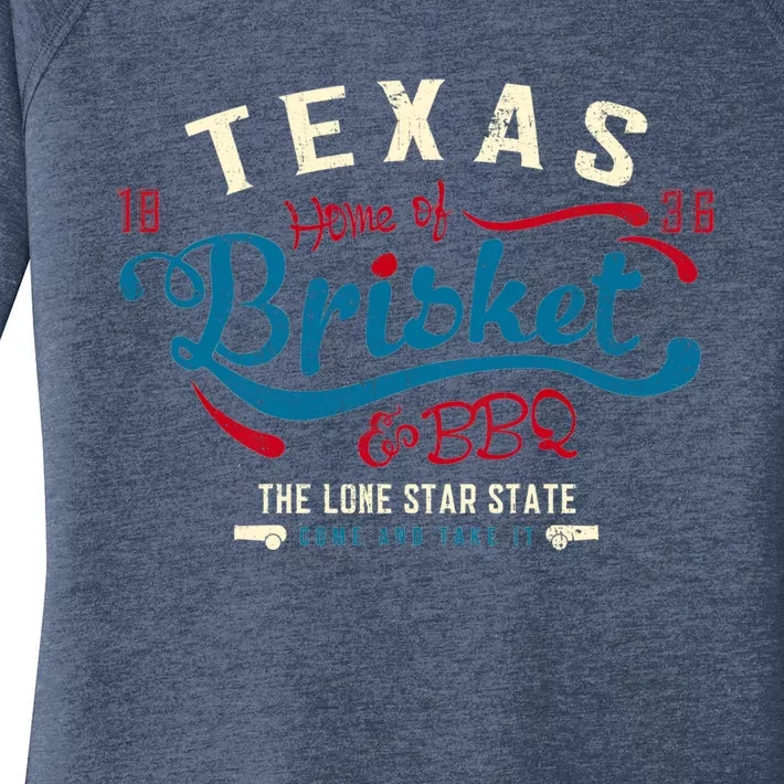 Texan Grillmaster: Texas Bbq Brisket Texas Independence Day Gift Women's Perfect Tri Tunic Long Sleeve Shirt