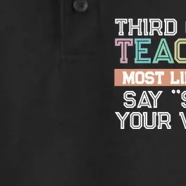 Third Grade Teacher Most Likely To Say Show Your Work Dry Zone Grid Performance Polo