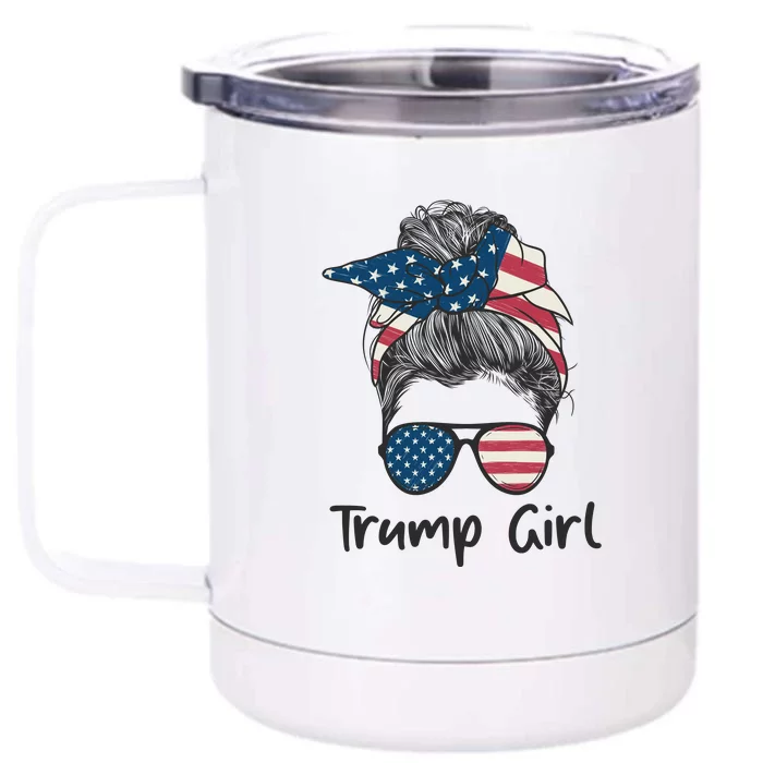 Trump Girl | Trump 2024 Election Gifts Front & Back 12oz Stainless Steel Tumbler Cup