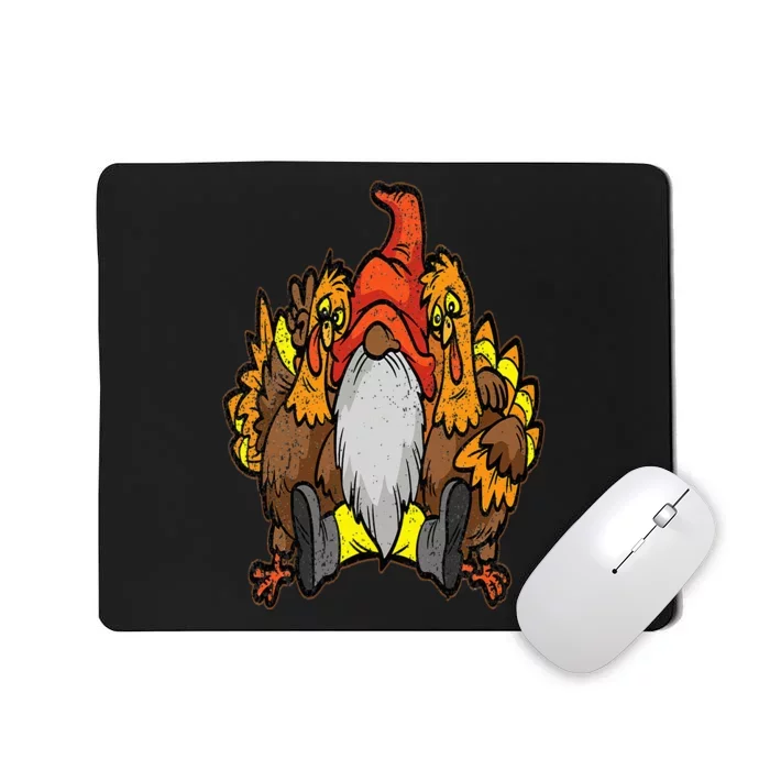 Turkey Gnome Thanksgiving Day Cool Fall Autumn Mousepad