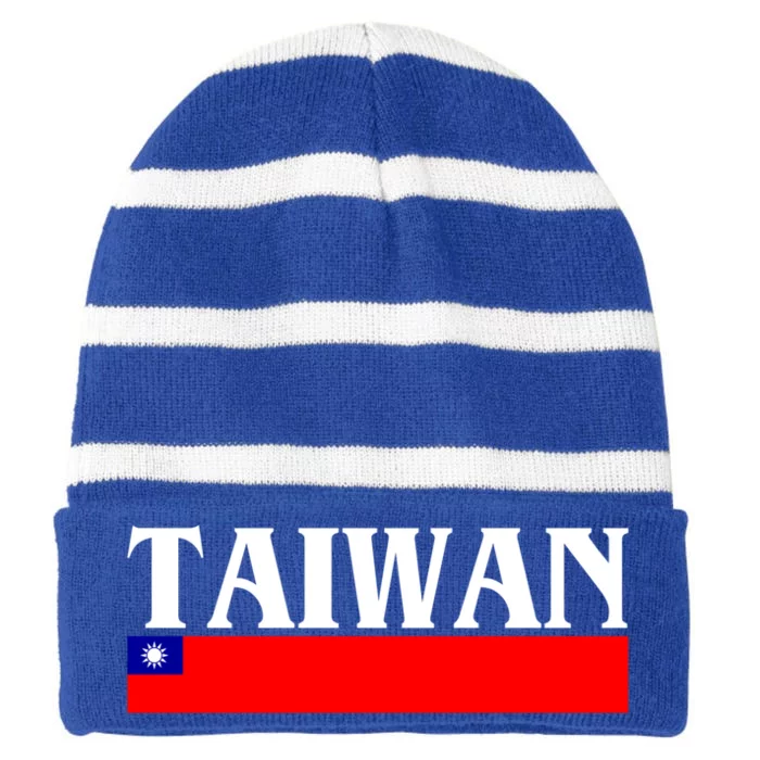 Taiwan Gift Striped Beanie with Solid Band