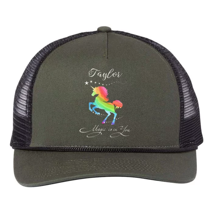 Taylor Gift Taylor Horse Rainbow Retro Rope Trucker Hat Cap