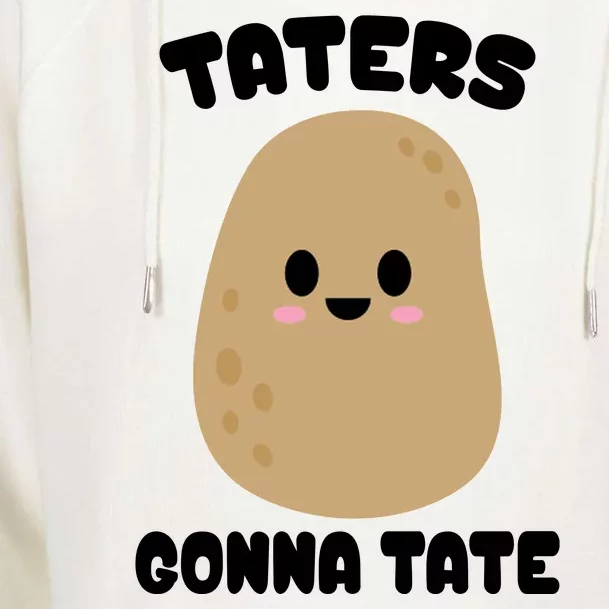 Taters Gonna Tate Funny Potato Womens Funnel Neck Pullover Hood