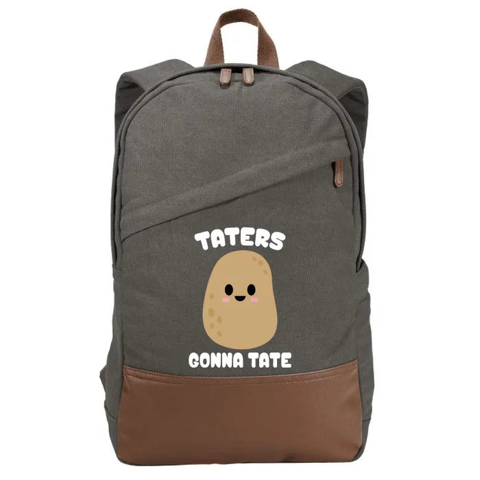 Taters Gonna Tate Funny Potato Cotton Canvas Backpack