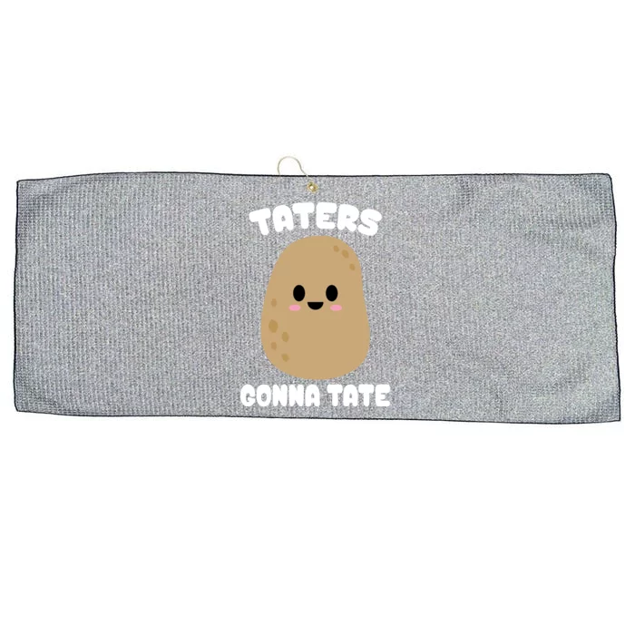 Taters Gonna Tate Funny Potato Large Microfiber Waffle Golf Towel