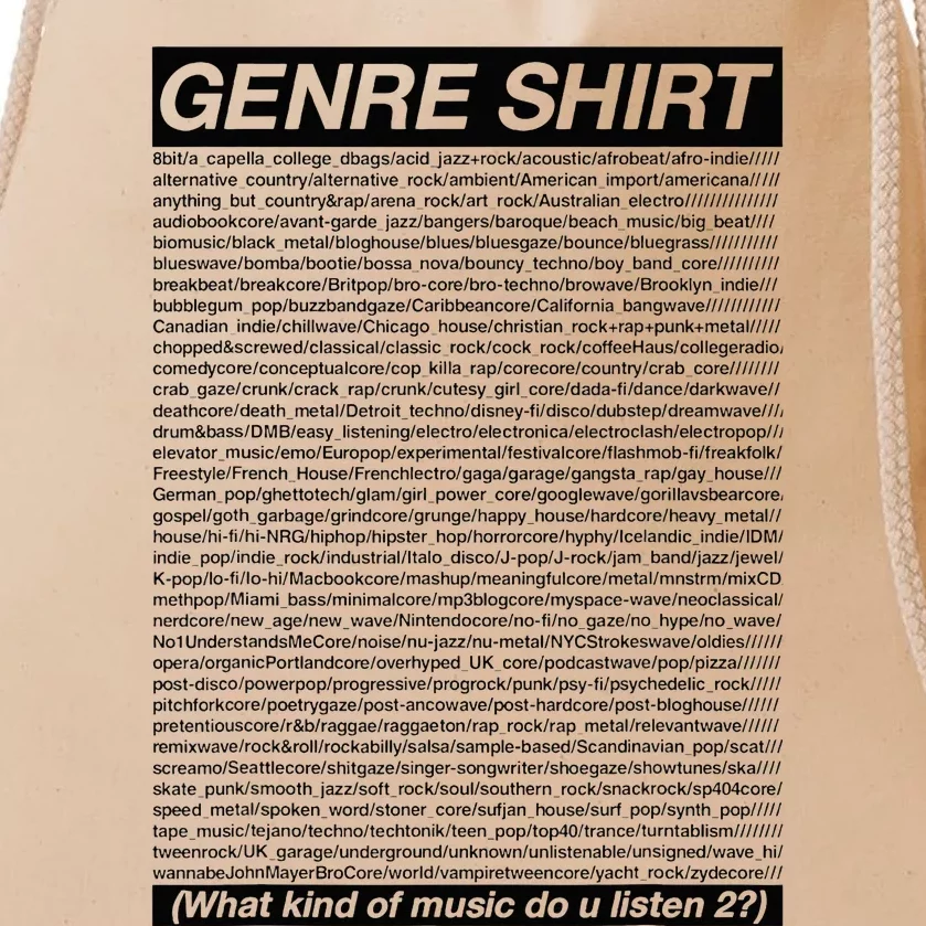 The Genre Drawstring Bag