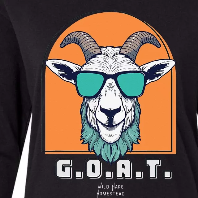 The Goat Womens Cotton Relaxed Long Sleeve T-Shirt