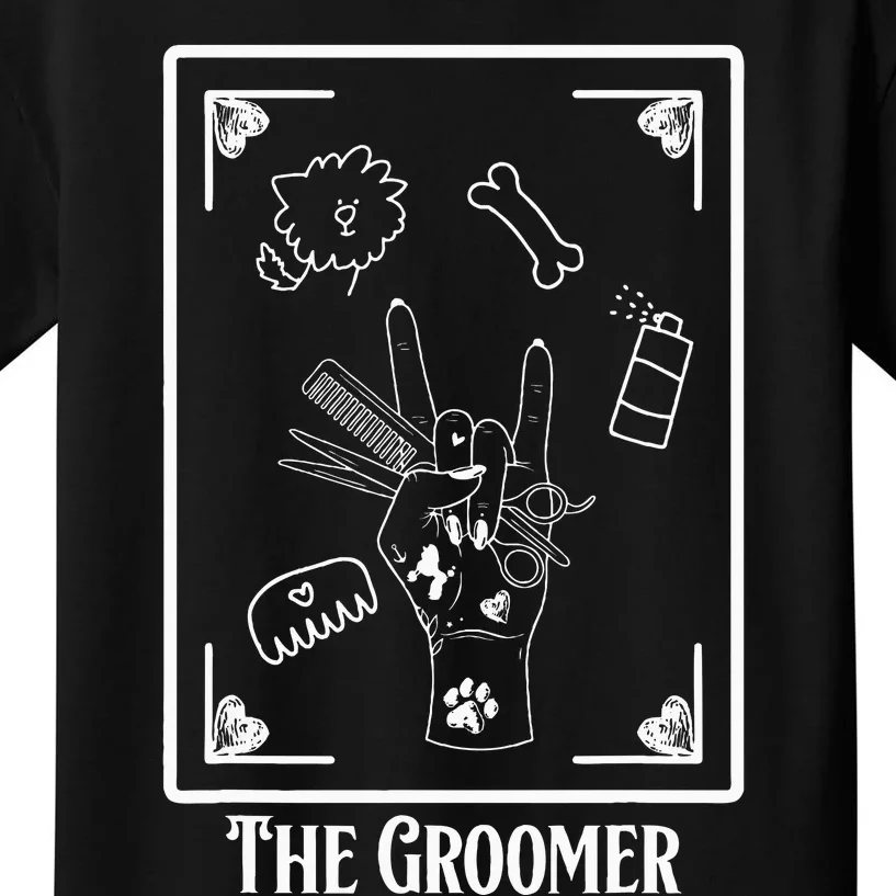 The Groomer Tarot Card Pet Dog Groomer Apparel Gift For Kids T-Shirt