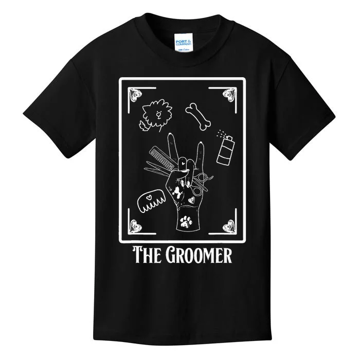 The Groomer Tarot Card Pet Dog Groomer Apparel Gift For Kids T-Shirt