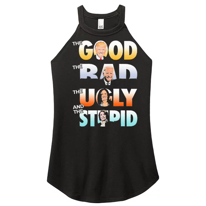 The Good Trump The Bad Biden The Good The Bad The Ugly Women’s Perfect Tri Rocker Tank