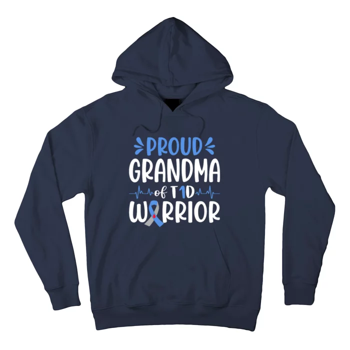 T1D Grandma Type 1 Diabetes Awareness Gift Hoodie