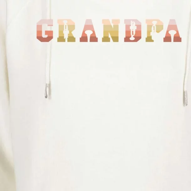 Trumpet Grandpa Trumpeter Musician Fatherhood Grandfather Gift Womens Funnel Neck Pullover Hood