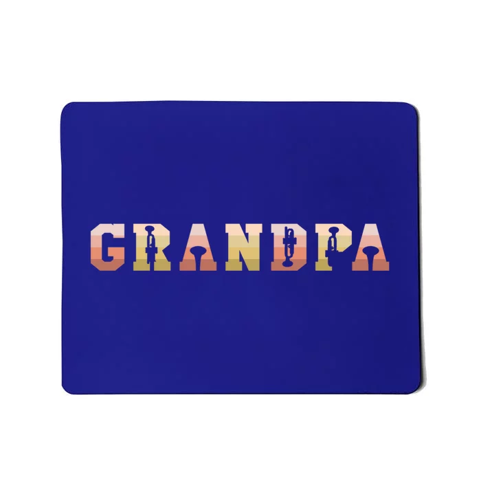 Trumpet Grandpa Trumpeter Musician Fatherhood Grandfather Gift Mousepad