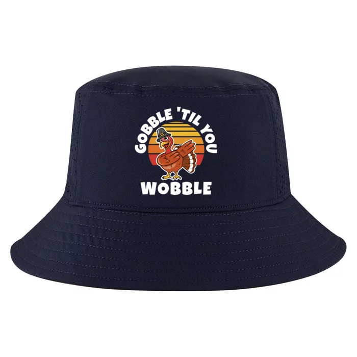 Thanksgiving Gobble Til You Wobble Dabbing Turkey Gift Cool Comfort Performance Bucket Hat