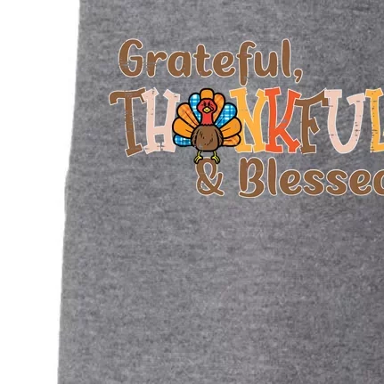 Turkey Grateful Thankful Blessed Thanksgiving Cool Gift Doggie 3-End Fleece Hoodie