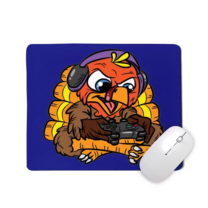 Turkey Gamer Thanksgiving Day Cool VideoGames Gaming Fall Cute Gift Mousepad