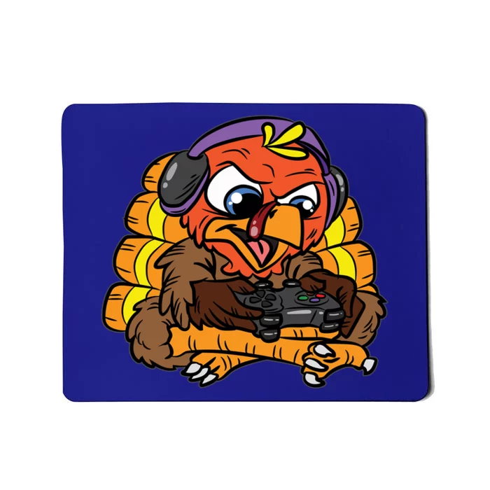 Turkey Gamer Thanksgiving Day Cool VideoGames Gaming Fall Cute Gift Mousepad