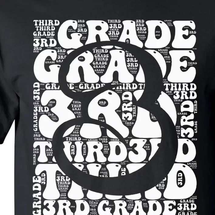 Typography Groovy Third Grade Teacher Back to School Tall T-Shirt