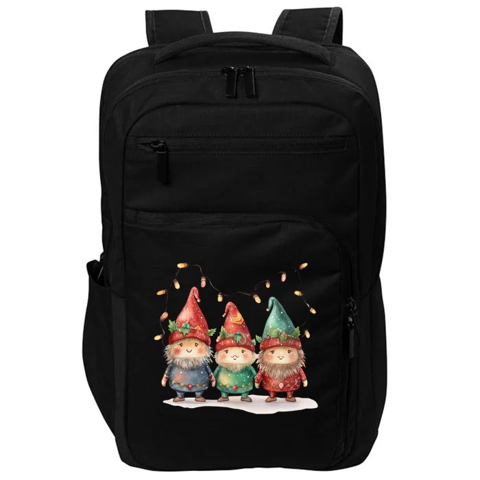 Three Gnomies Tree Christmas Cute Xmas Three Gnomies Gift Impact Tech Backpack