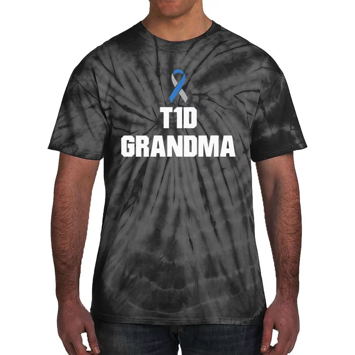 T1D Grandma Type One Diabetes Awareness Tie-Dye T-Shirt