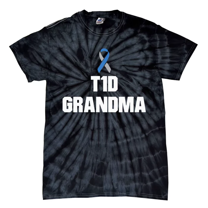 T1D Grandma Type One Diabetes Awareness Tie-Dye T-Shirt