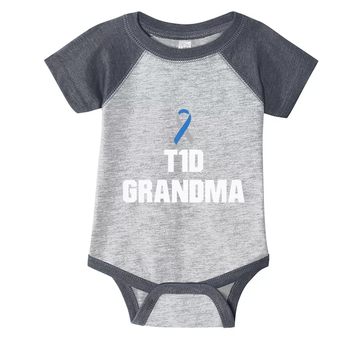 T1D Grandma Type One Diabetes Awareness Infant Baby Jersey Bodysuit