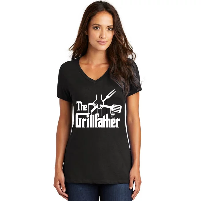 THE GRILLFATHER Women's V-Neck T-Shirt