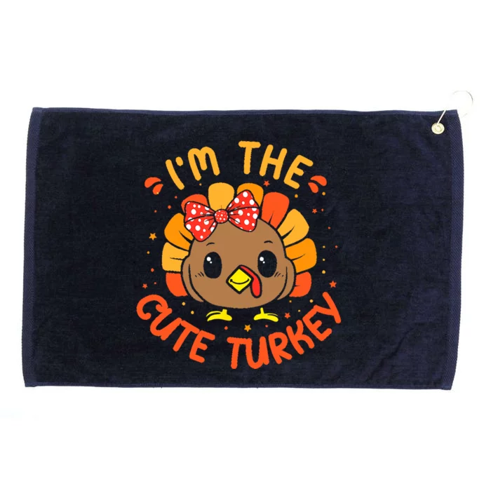 Turkey Gobble Till You Wobble Pilgrim Thanksgiving Gift Grommeted Golf Towel