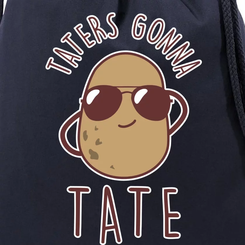 Taters Gonna Tate Funny Potato Tater Tot Foodie Gift Drawstring Bag