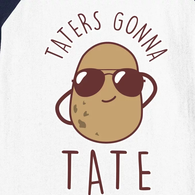 Taters Gonna Tate Funny Potato Tater Tot Foodie Gift Baseball Sleeve Shirt