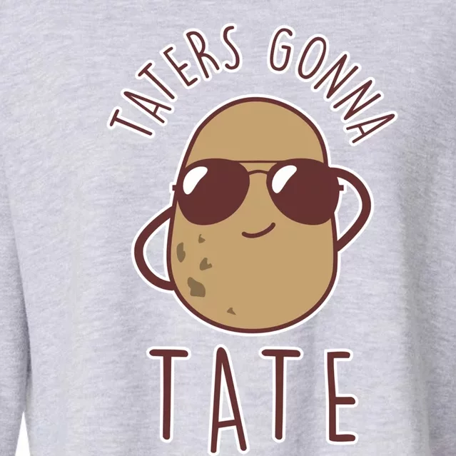 Taters Gonna Tate Funny Potato Tater Tot Foodie Gift Cropped Pullover Crew