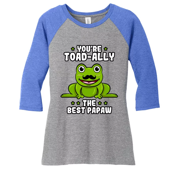 Toadcute Giftally The Best Papaw Frog Lover Toad Grandfather Great Gift Women's Tri-Blend 3/4-Sleeve Raglan Shirt